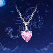 Forever Love: 925 Sterling Silver Heart Birthstone Pendant Necklace