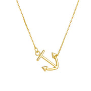 925 Sterling Silver Anchor Charm Necklace