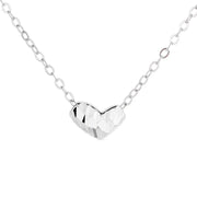 925 Silver Necklace Jewelry - 925 Sterling Silver Simple Plain Love Heart Pendant Gold Plated Chain Necklace