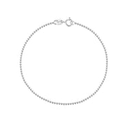 925 Sterling Silver Gold-Plated Small Beads Chain Bracelet