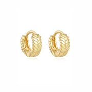 Golden Gleam: 925 Sterling Silver Small Hoop Earrings, 18K Gold-Plated for Everyday Radiance (1pair silver)