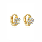 Sunset Glow: 925 Sterling Silver Small Hoop Earrings, 18K Gold-Plated for Evening Glamour