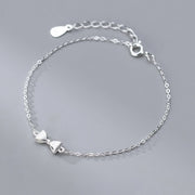 925 Sterling Silver Bowknot Gold-Plated Bracelet for Women