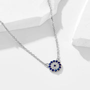 925 Sterling Silver Blue Devil Eye Necklace