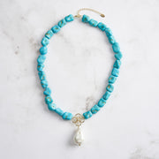 Natural Gemstone Turquoise Beaded Necklace