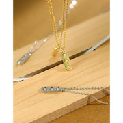 Chic Bar Pendant: 925 Sterling Silver Bar Shape Necklace