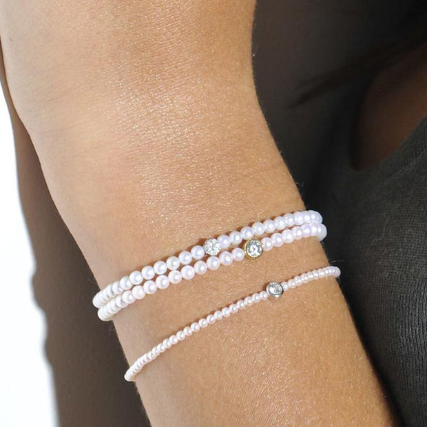 925 Sterling Silver Natural Pearl Bracelet