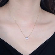 925 Sterling Silver Blue Devil Eye Necklace