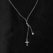 925 Sterling Silver Cross Necklace – 18K Gold Plated Chain