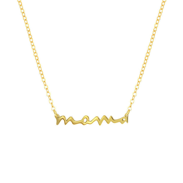 925 Sterling Silver "Mama" Pendant Necklace – Gold Plated, Perfect Mother's Day Gift