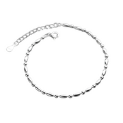 Elegant 925 Sterling Silver Round Bean Bead Bracelet for Women