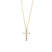 Faith & Elegance: 925 Silver Cross Pendant Necklace with Zircon