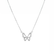 Butterfly Bliss: 925 Sterling Silver Butterfly Necklace