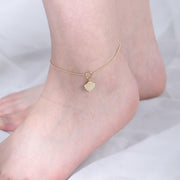 Light Luxury 925 Sterling Silver Summer Beach Shell Zircon Charm Pendant Gold Plated Anklet