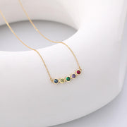 Colorful Elegance: 925 Sterling Silver Necklace with Vibrant Zirconia