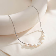 925 Sterling Silver Natural Freshwater Pearl Necklace