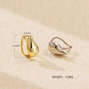 Elegant 925 Silver Water Drop Hoop Earrings - Gold Plated