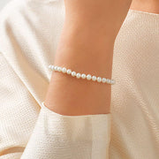 925 Sterling Silver Pearl Strand Bracelet