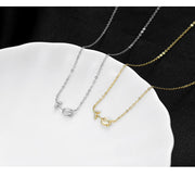 925 Sterling Silver  Zircon Tulip Necklace 925 Sterling Silver Flower Pendant Gold Plated Necklace for Women