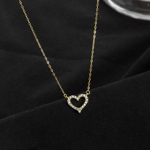 Heartfelt Elegance: 925 Sterling Silver Heart Pendant Necklace