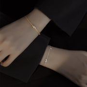 925 Sterling Silver Gold-Plated Tindy Double Bows Bracelet