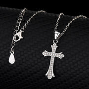 925 Silver Cross Pendant Necklace for Women