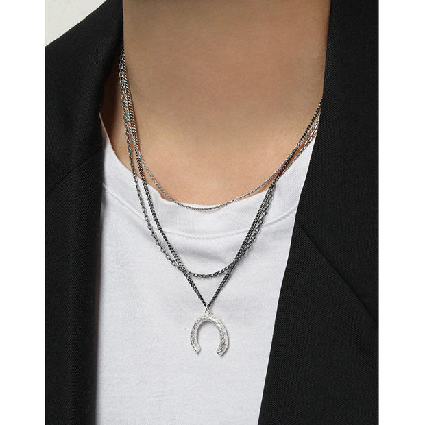 925 Sterling Silver Fashion Simple Chic Punk Twist Necklace