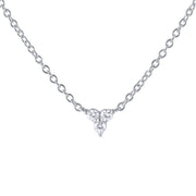 elicate Sparkle: 925 Sterling Silver Mini CZ Stone Necklace