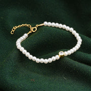 925 Sterling Silver Natural Pearl Bracelet