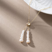 925 Silver Necklace: Fashion Jewelry Sterling Silver Pearl Pendant Necklace