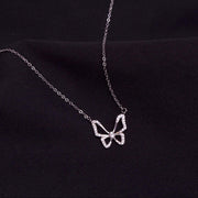 Butterfly Bliss: 925 Sterling Silver Butterfly Necklace