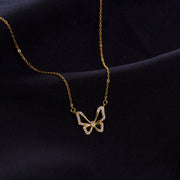 Butterfly Bliss: 925 Sterling Silver Butterfly Necklace