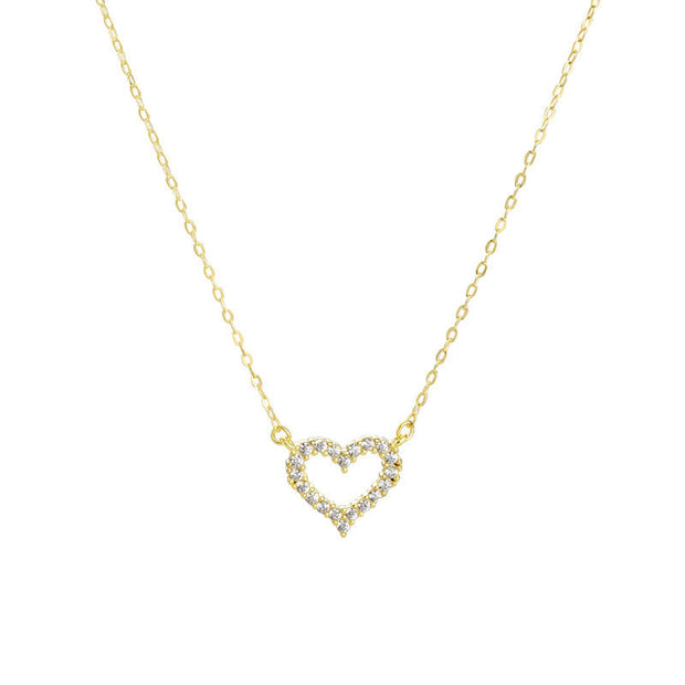 Heartfelt Elegance: 925 Sterling Silver Heart Pendant Necklace