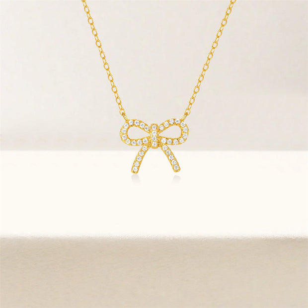 Sterling Silver Bow Knot Necklace