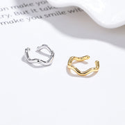 Sterling Silver C Shape Not Piercing Hoop Earrings (1pir 2pcs)