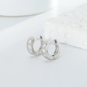 Sterling Silver Thick Hoop Vintage Gold Plated Earrings Piercing