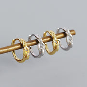 Sterling Silver 18k Gold Plated Geometric Wire Earrings Hoop Earring For Women