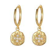 Sterling Silver Baroque Drop Luxury Gold Plated Hoop Earrings