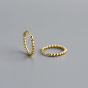 Silver Earrings Jewelry Gold Plated Circle Wave Point Sterling Silver Hoop Earrings