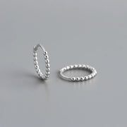 Silver Earrings Jewelry Gold Plated Circle Wave Point Sterling Silver Hoop Earrings