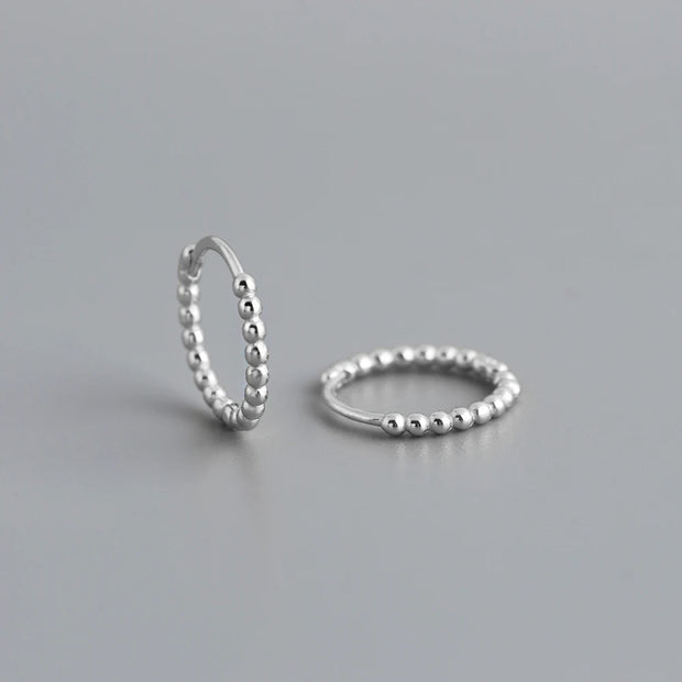 Silver Earrings Jewelry Gold Plated Circle Wave Point Sterling Silver Hoop Earrings