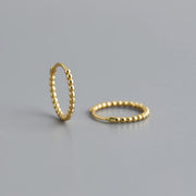 Silver Earrings Jewelry Gold Plated Circle Wave Point Sterling Silver Hoop Earrings