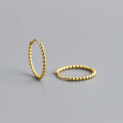 Silver Earrings Jewelry Gold Plated Circle Wave Point Sterling Silver Hoop Earrings