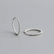 Silver Earrings Jewelry Gold Plated Circle Wave Point Sterling Silver Hoop Earrings