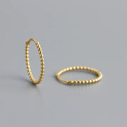 Silver Earrings Jewelry Gold Plated Circle Wave Point Sterling Silver Hoop Earrings