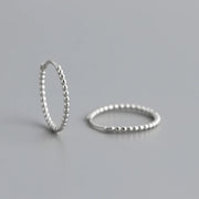 Silver Earrings Jewelry Gold Plated Circle Wave Point Sterling Silver Hoop Earrings