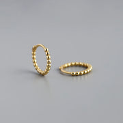 Silver Earrings Jewelry Gold Plated Circle Wave Point Sterling Silver Hoop Earrings