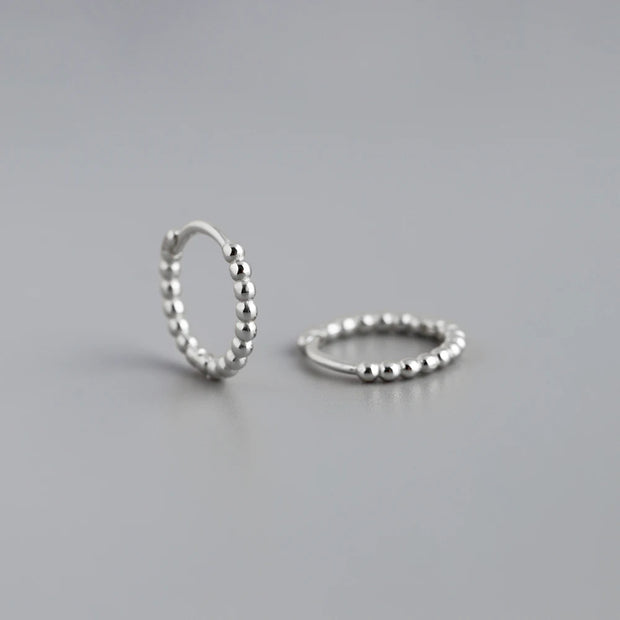 Silver Earrings Jewelry Gold Plated Circle Wave Point Sterling Silver Hoop Earrings