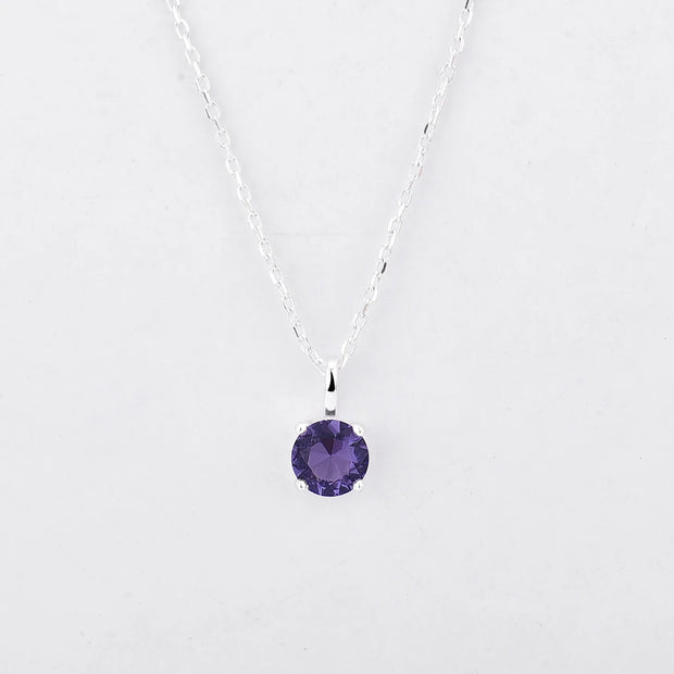 925 Sterling Silver Birthstone Necklace for Women, Fashion Jewelry