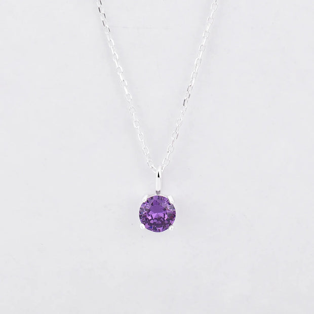 925 Sterling Silver Birthstone Necklace for Women, Fashion Jewelry